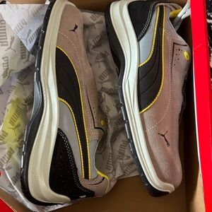 Puma Men's Black, Gray, and Yellow Sneakers